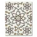 Golden Atomic Structure Cluster Rug