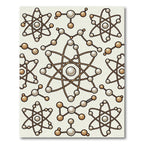 Golden Atomic Structure Cluster Rug