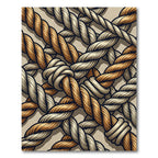 Braided Rope Natural Cream Gold Rug