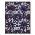 Dark Violet Tropical Palm Botanical Rug