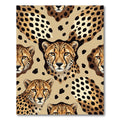 Bold Cheetah Spots Wildlife Medallion Rug