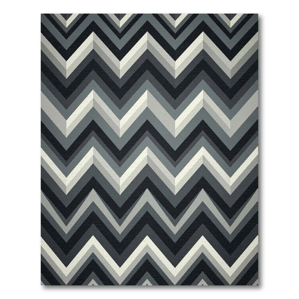 Monochromatic Chevron Gradient Effect Rug
