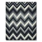 Monochromatic Chevron Gradient Effect Rug