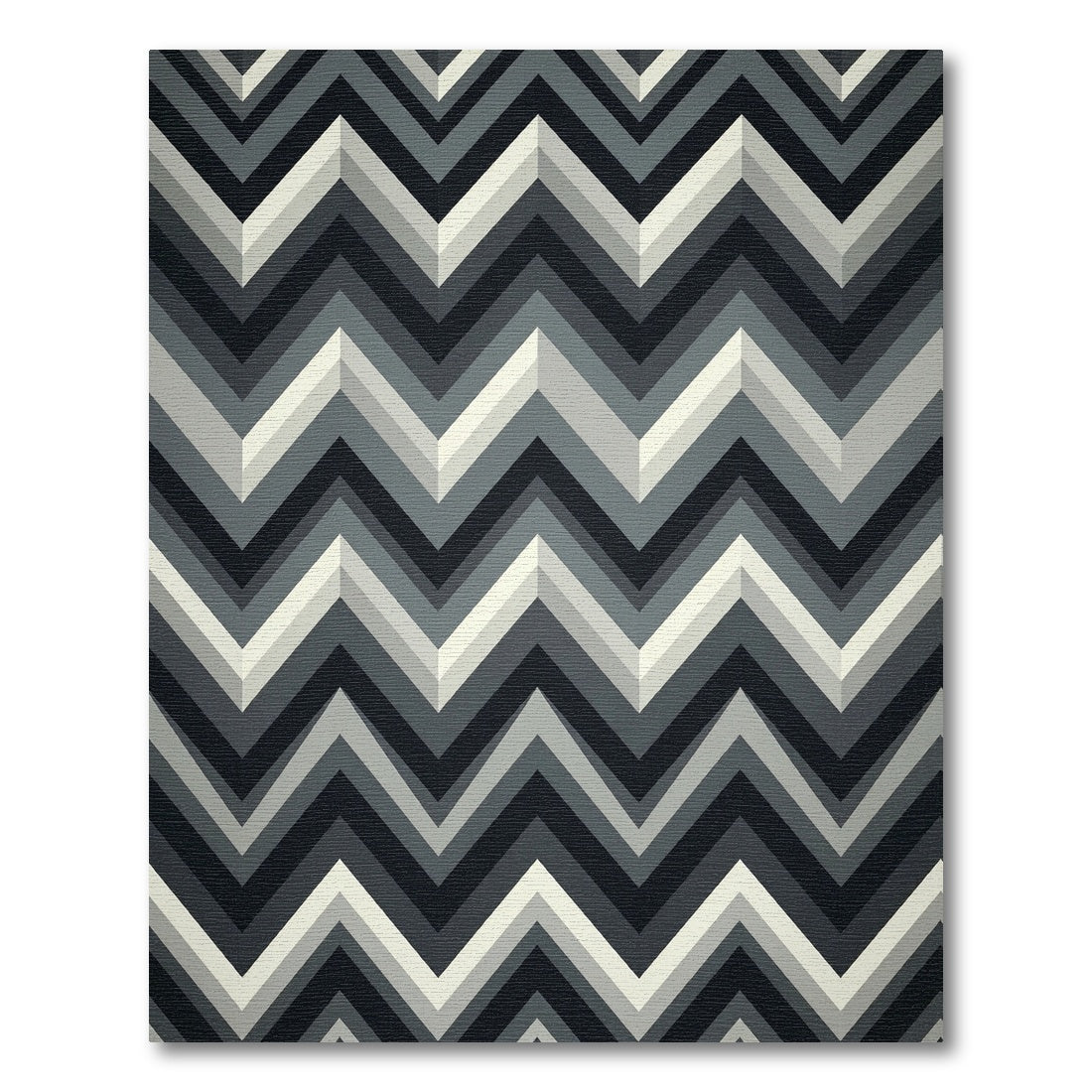 Monochromatic Chevron Gradient Effect Rug