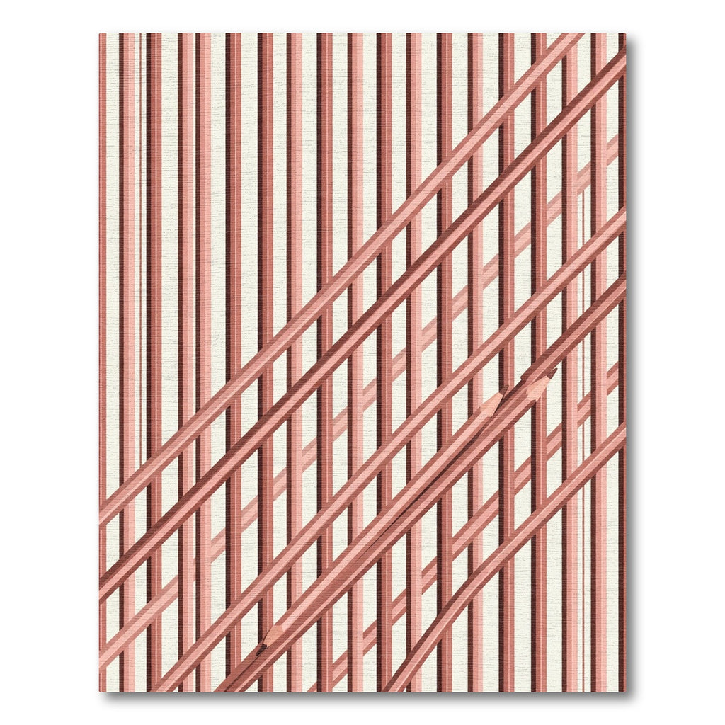 Modern Blush Copper Linear Crosshatch Rug