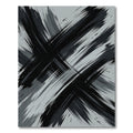 Monochrome Abstract Charcoal Crosshatch Rug