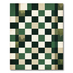 Forest Pine Checkered Geometric Earthy Rug