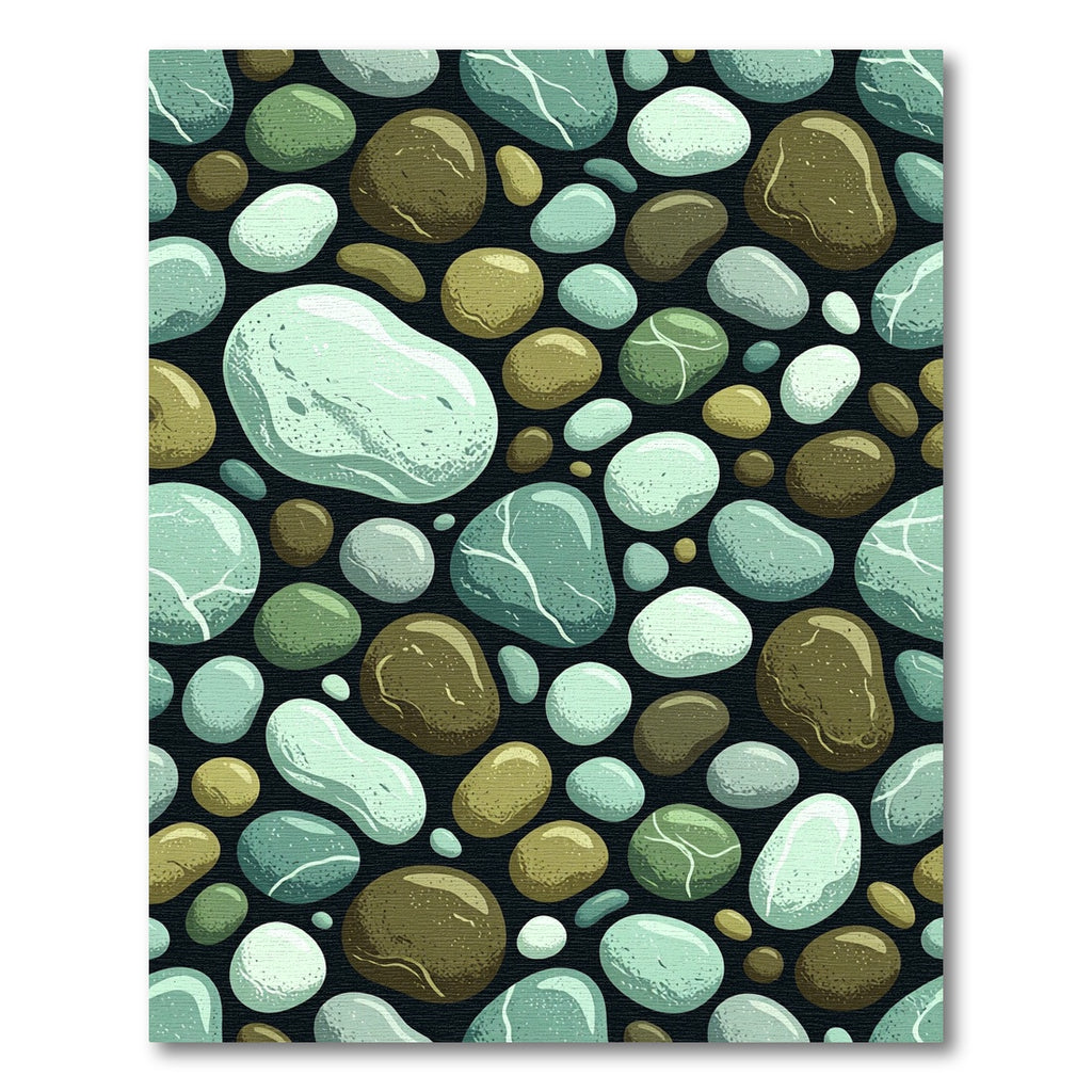 Serene Mint and Earthy Pebble Riverstone Rug