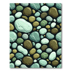 Serene Mint and Earthy Pebble Riverstone Rug