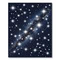 Celestial Navy Blue Shimmering Starry Night Rug