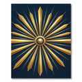 Radiant Gold Sunburst Navy Medallion Rug