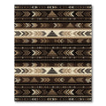 Brown Earthy Tribal Geometric Arrows Rug