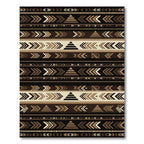 Brown Earthy Tribal Geometric Arrows Rug