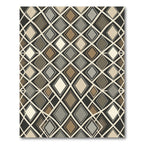 Earthy Diamond Lattice Overlay Rug
