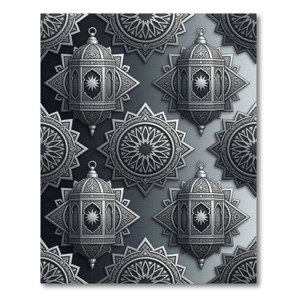 Silver Lantern Oriental Star Rug