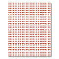 Red Dash Dot Dash Grid Rug
