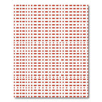 Red Dash Dot Dash Grid Rug