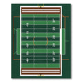 Contemporary Green Football Field Area Rug