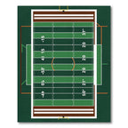 Contemporary Green Football Field Area Rug