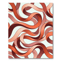 Crimson Ribbon Flow Abstract Rug