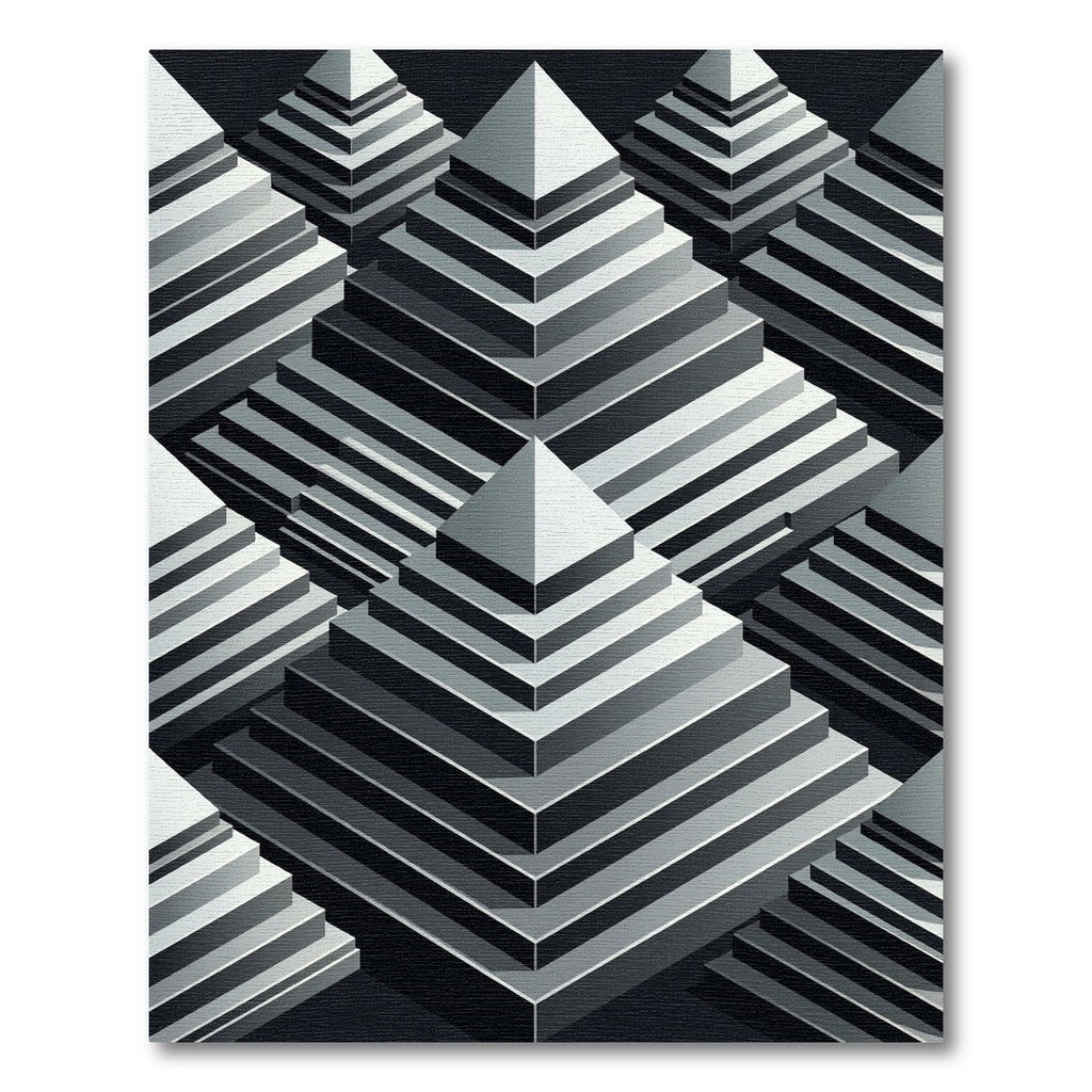 Monochromatic Geometric Step Pyramid Rug