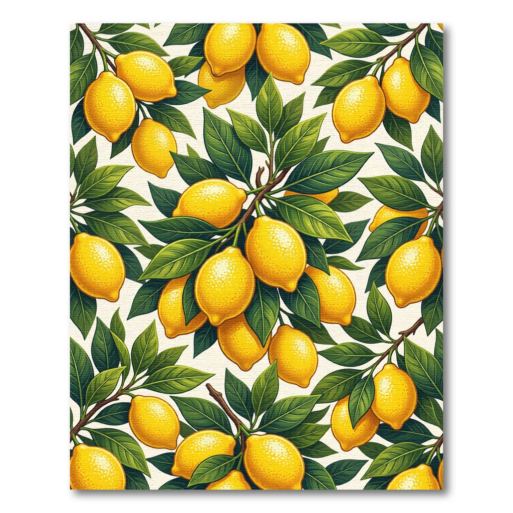 Vibrant Fresh Lemon Branch Botanical Rug