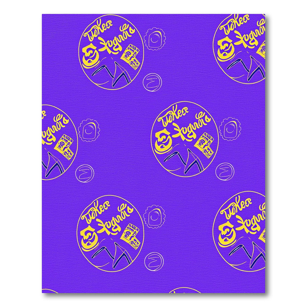 Purple Yellow Circular Doodle Rug