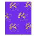 Purple Yellow Circular Doodle Rug