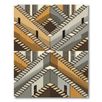 Escher Style Optical Illusion Staircase Rug