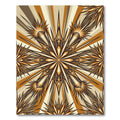 Golden Starburst Mandala Art Rug