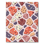 Abstract Terrazzo Shapes Peach Indigo Rug