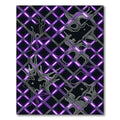 Electric Purple Neon Grid Cyberpunk Abstract Rug