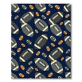 Navy Football Graphic Sports Illustration Rug