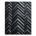 Modern Charcoal Chevron Geometric Rug