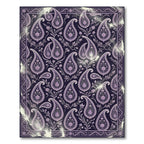 Midnight Purple Ornate Paisley Damask Rug