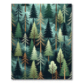 Ethereal Misty Forest Pine Landscape Rug
