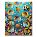 Vibrant Tropical Coral Reef Fish Scene Rug