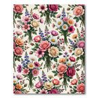 Elegant Floral Bouquet Watercolor Garden Rug