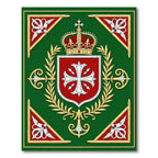 Emerald Green Royal Crest Medallion Rug