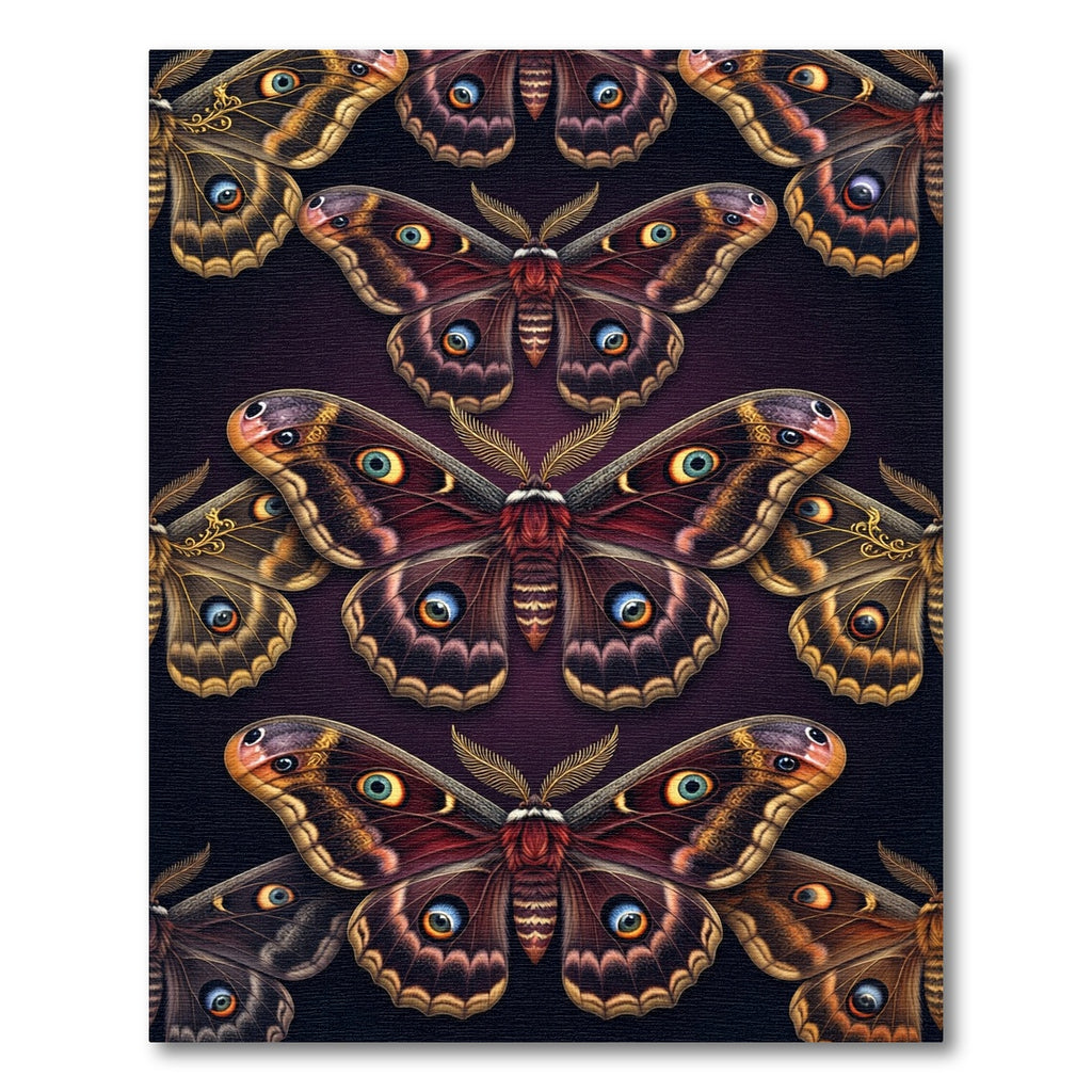 Ethereal Dark Moth Wing Symphony Rug