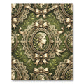 Vintage Cameo Victorian Lace Portrait Rug