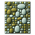 Textured Olive and Sage Pebble Mosaic Rug