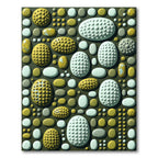 Textured Olive and Sage Pebble Mosaic Rug