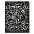 Elegance Charcoal Gold Ornate Scrollwork Rug