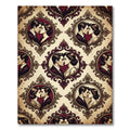Vintage Lovers Oval Portrait Gold Frame Rug
