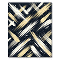 Modern Cream and Gold Brushstroke Rug