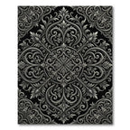 Antique Silver Filigree Scrollwork Rug