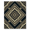 Ornate Geometric Gold Black Rug