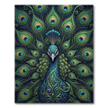 Exquisite Peacock Feather Symmetry Art Rug