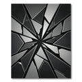 Monochrome Geometric Fractured Shard Rug